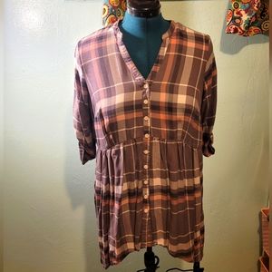 Plaid hi-low top by Torrid size 00